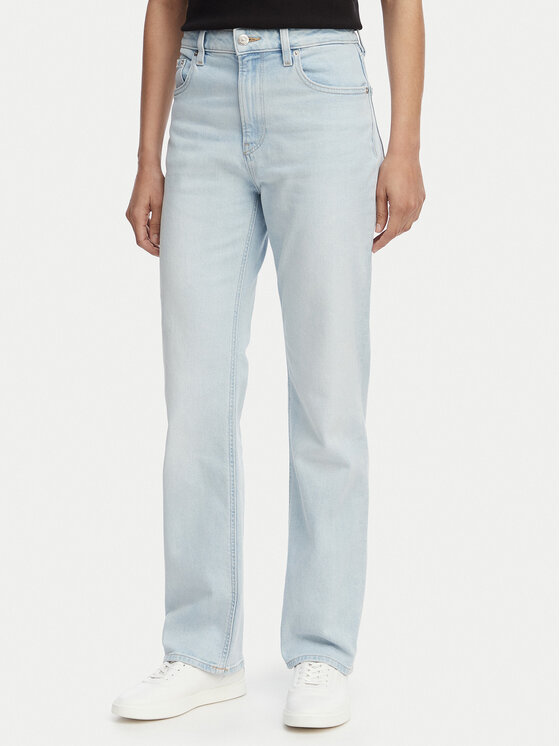 Calvin Klein Jeans Jeansy LV047F710G Niebieski jasny Straight Fit