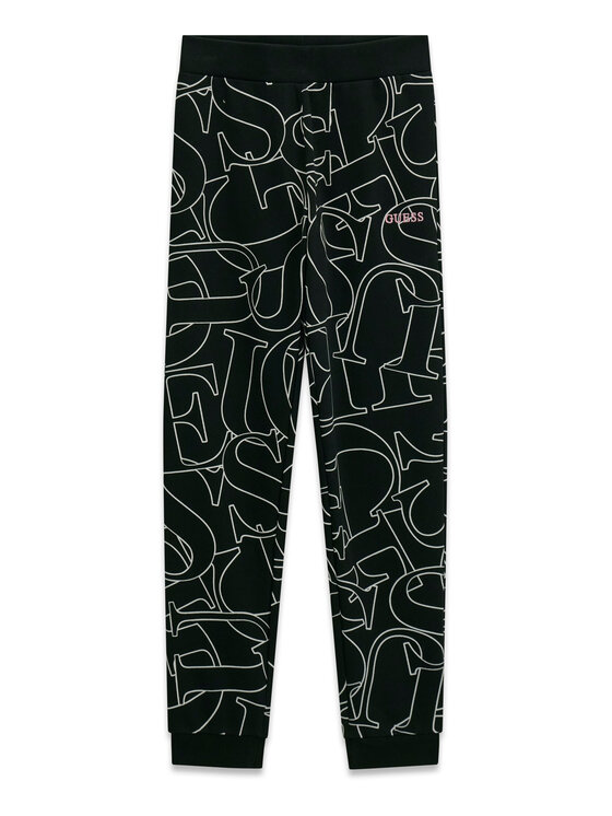 Guess Spodnie dresowe J6YB03 K3924 Czarny Regular Fit