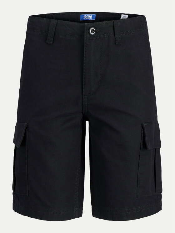 Jack & Jones Junior Szorty materiałowe Cole 12268381 Czarny Regular Fit