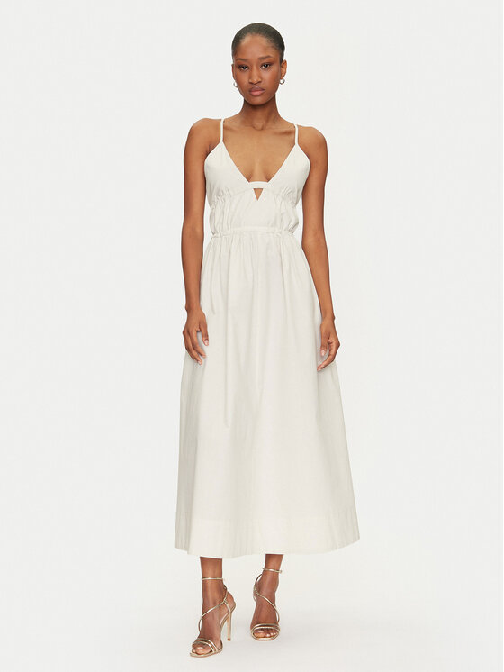 Herskind Sukienka letnia Miranda 5571172 Écru Regular Fit