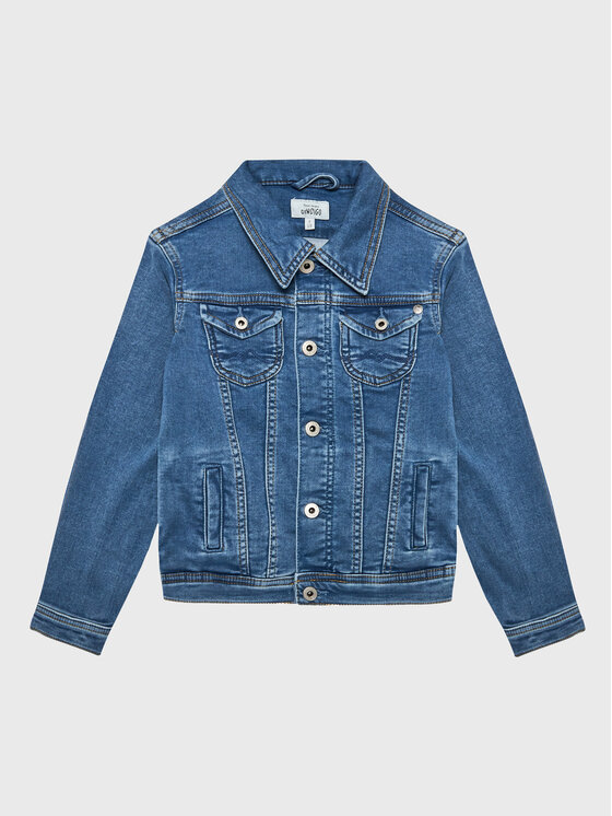 Pepe Jeans Szorty jeansowe New Berry PG401046JR7 Niebieski Regular Fit