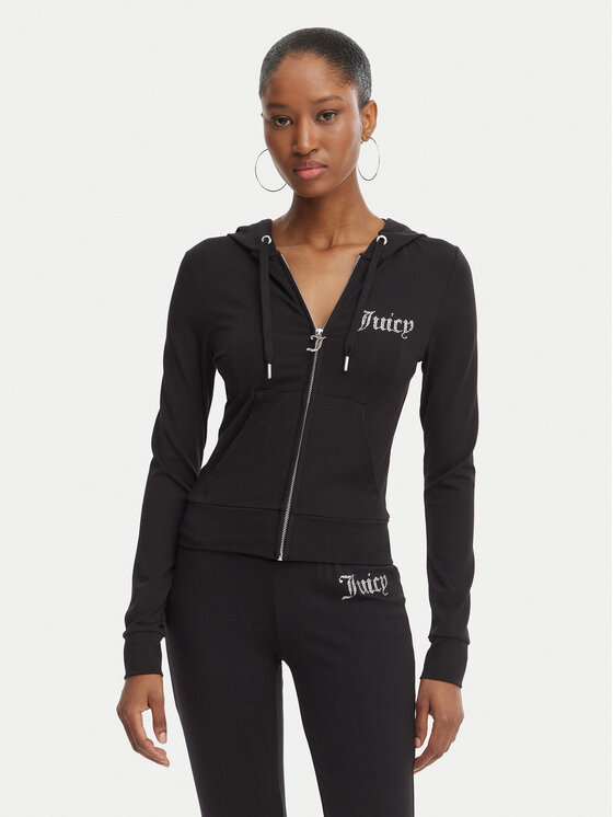 Juicy Couture Bluza Oola JCWAS126306 Czarny Slim Fit