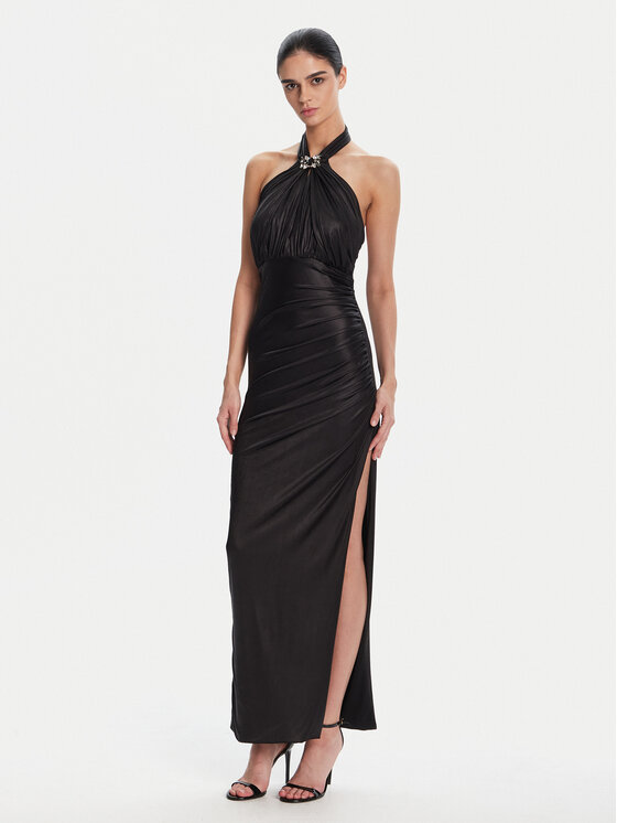 Fracomina Sukienka wieczorowa FQ25SD3002W798T4 Czarny Slim Fit