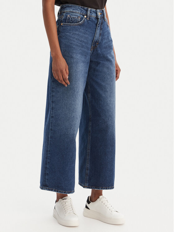 HUGO Jeansy Geredith 50553175 Niebieski Wide Leg