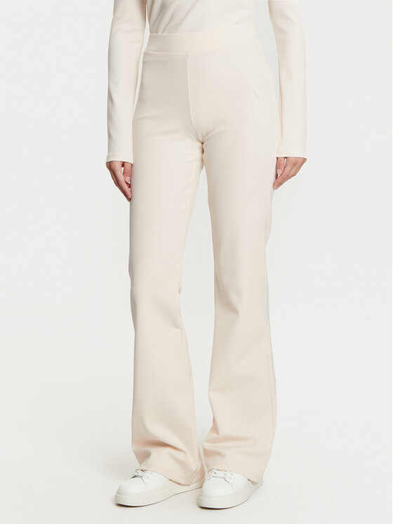 Guess Spodnie dzianinowe V5RB06 KCLH0 Écru Regular Fit