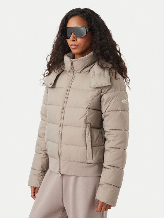 EA7 Emporio Armani Kurtka zimowa 7W001496 AF26297 U6100 Beżowy ciemny Regular Fit