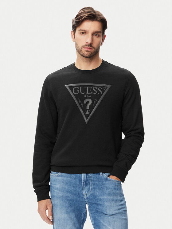 Guess Bluza M6YQ37 K4103 Czarny Slim Fit