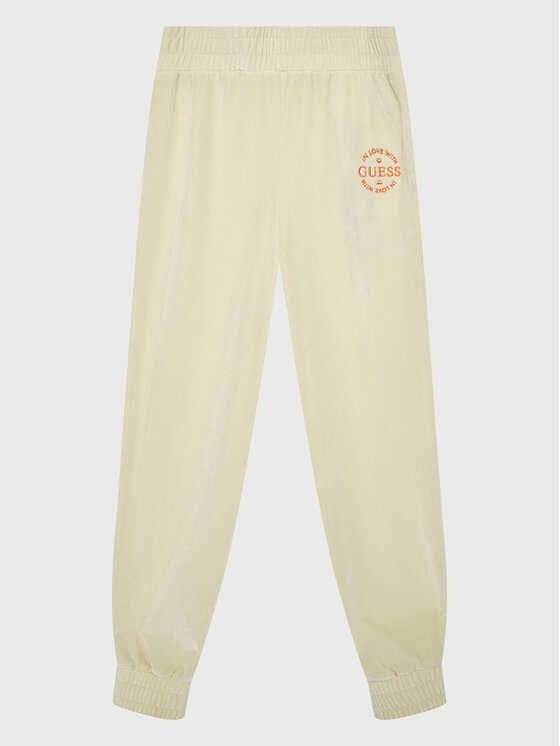 Guess Spodnie dresowe J2BQ12 KBEB0 Beżowy Regular Fit