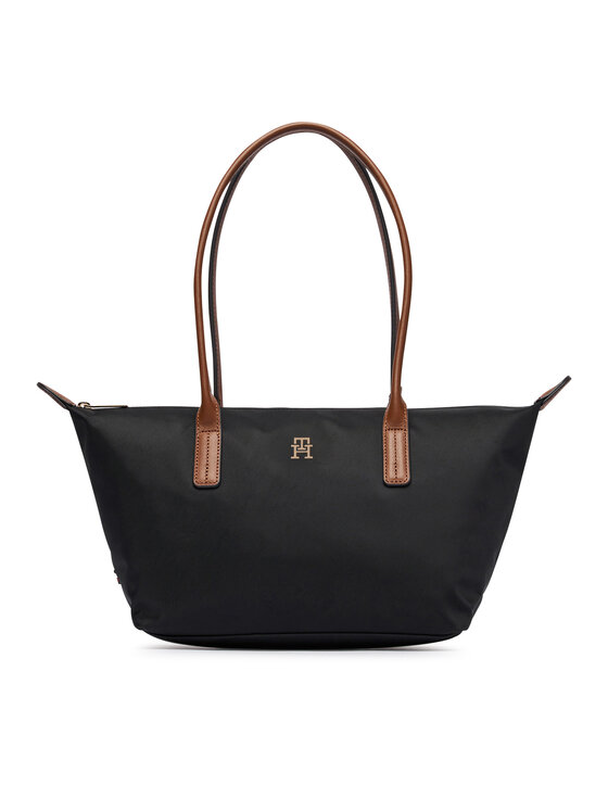 Tommy Hilfiger Torebka Popette East West Tote AW0AW19211 Czarny