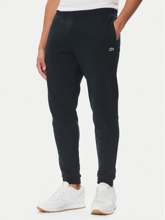 Lacoste Spodnie dresowe XH9833 Zielony ciemny Regular Fit