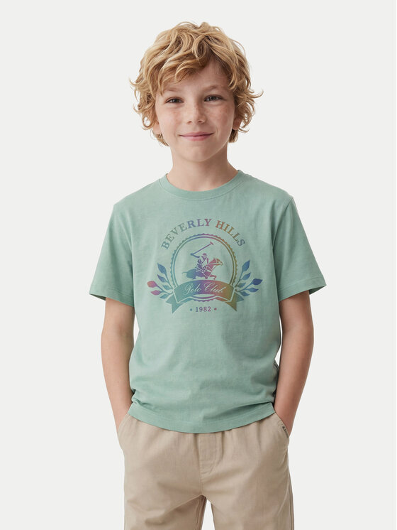 Beverly Hills Polo Club T-Shirt W126-BHBTS-1055-25X Zielony Regular Fit