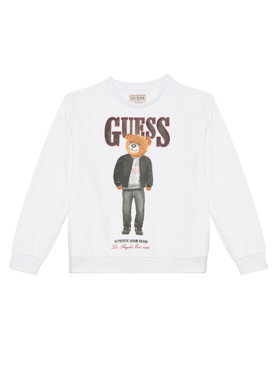 Guess Bluza L6RQ05 KAD74 Biały Regular Fit