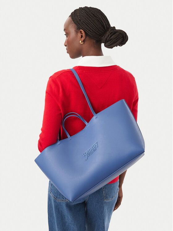 Tommy Jeans Torebka Tjw Must Tote AW0AW19051 Niebieski jasny