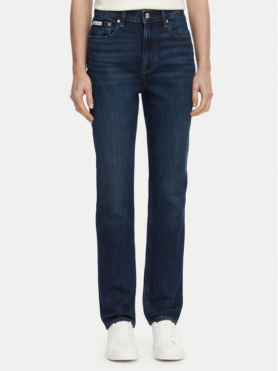 Calvin Klein Jeans Jeansy Thompson LV047D842G Granatowy Mom Fit