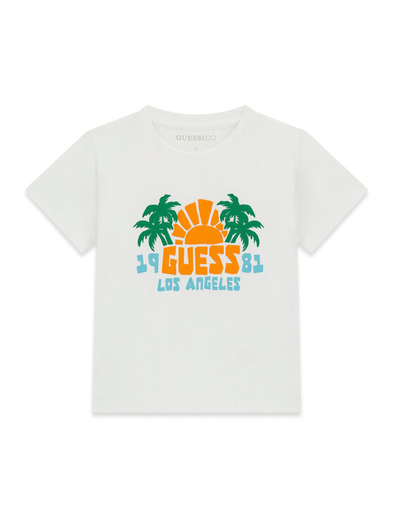 Guess T-Shirt N6GI09 K8HM4 Biały Regular Fit
