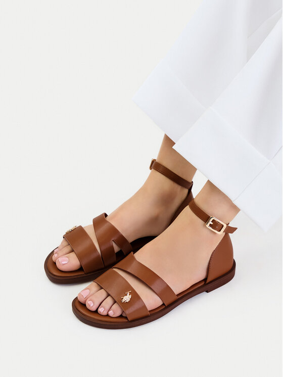 U.S. Polo Assn. Sandały EO-CASSIE003W/6Y1 Brązowy