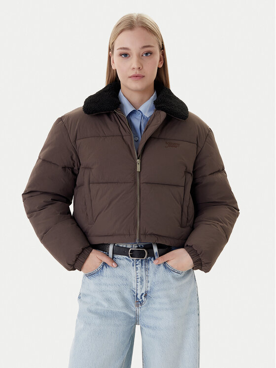 Tommy Jeans Kurtka zimowa Teddy DW0DW22049 Brązowy Regular Fit