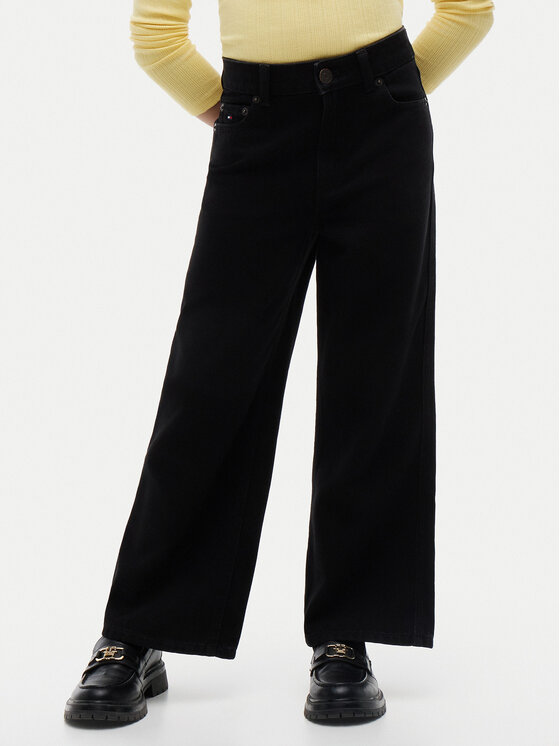 Tommy Hilfiger Jeansy KG0KG09472 Czarny Wide Leg