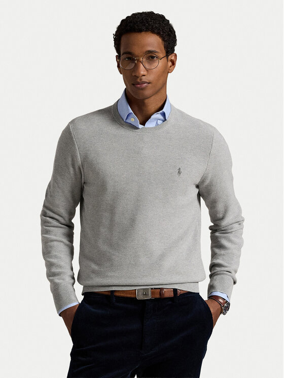 Polo Ralph Lauren Sweter 710918163002 Szary Regular Fit