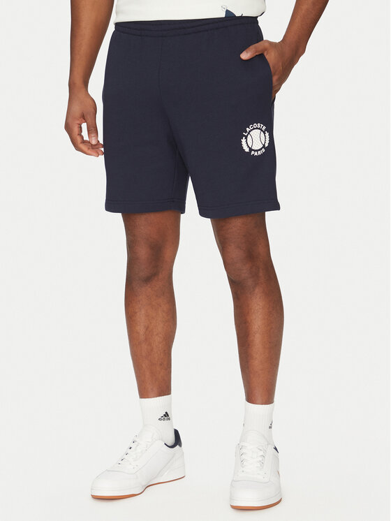 Lacoste Szorty sportowe GH9708 Granatowy Regular Fit