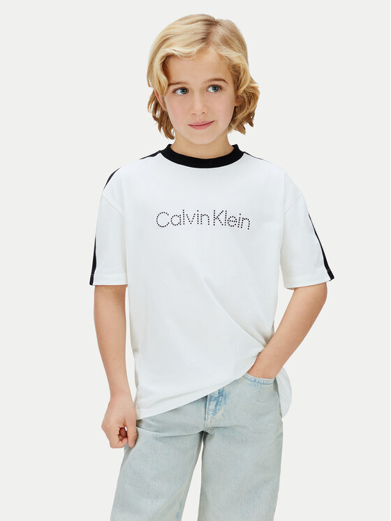 Calvin Klein Jeans T-Shirt LVCKSJA01B Biały Regular Fit