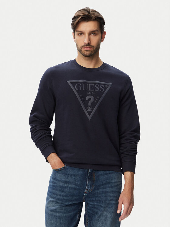 Guess Bluza M6YQ37 K4103 Granatowy Slim Fit