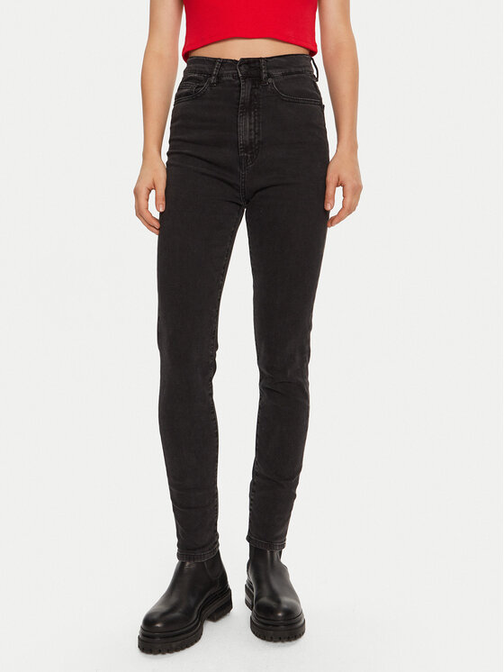 HUGO Jeansy Girali 50527063 Czarny Skinny Fit
