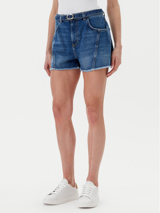 TWINSET Szorty jeansowe 251TP2575 Niebieski Regular Fit