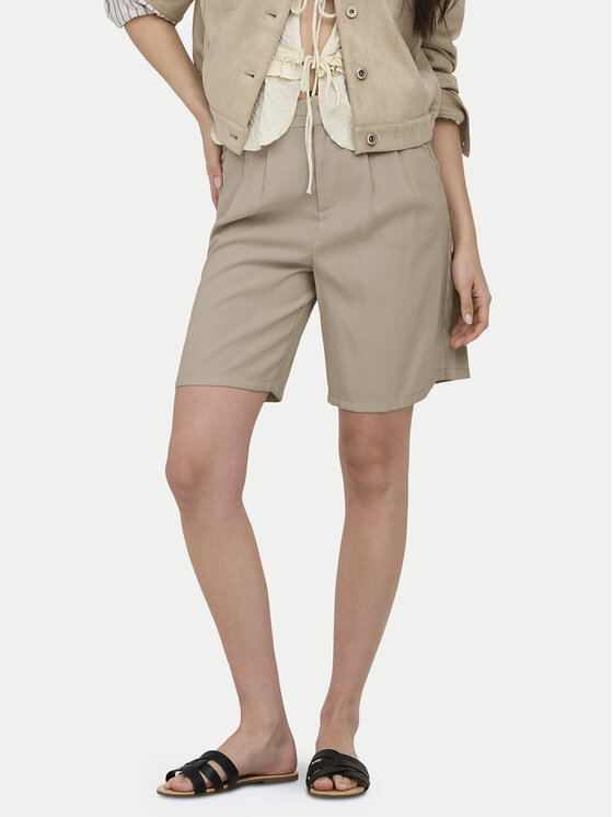 ONLY Szorty materiałowe Aris 15364121 Beżowy Regular Fit