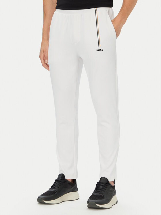 BOSS Spodnie dresowe TOC Game 50563330 Biały Regular Fit