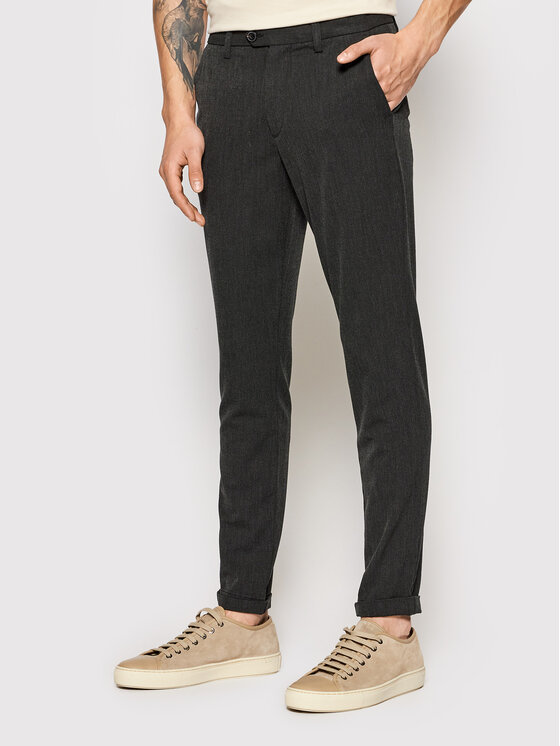 Jack & Jones Chinosy Marco 12193553 Szary Slim Fit