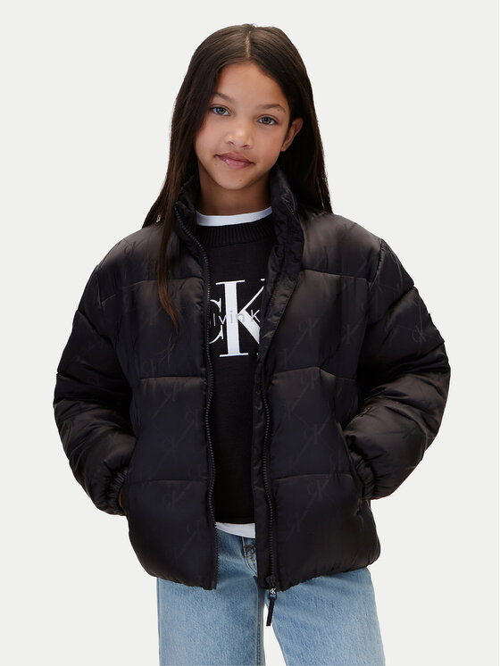 Calvin Klein Kurtka zimowa LVCKFJM10G Czarny Regular Fit