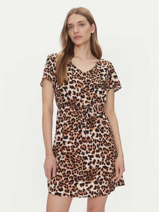 Vero Moda Sukienka codzienna Easy Joy 10307990 Brązowy Regular Fit