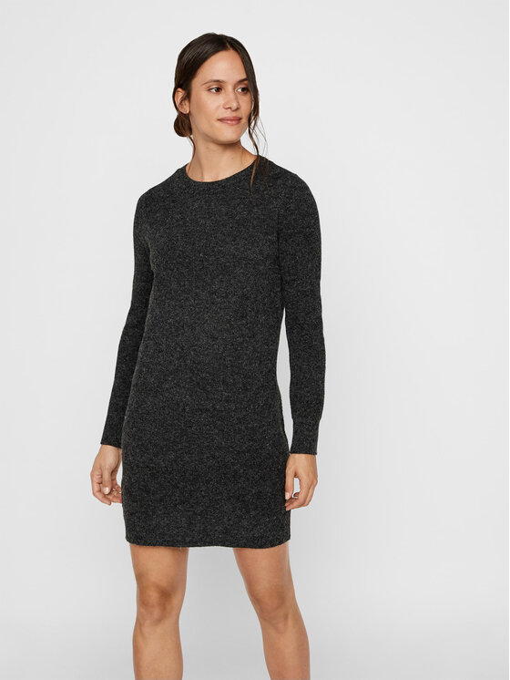 Vero Moda Sukienka dzianinowa 10215523 Czarny Relaxed Fit