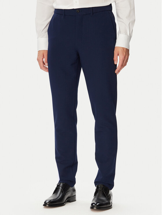 Tommy Hilfiger Chinosy Harlem MW0MW44675 Granatowy Regular Fit