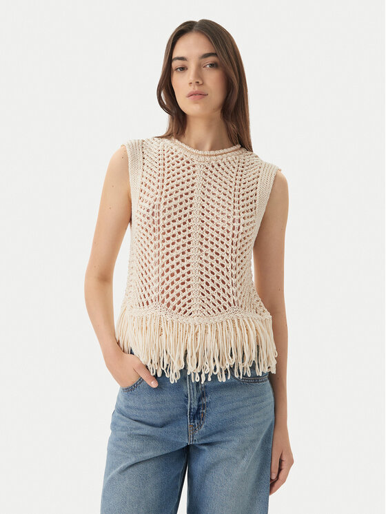 ONLY Top Kimmie 15365146 Beżowy Regular Fit