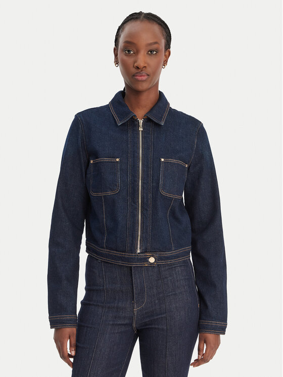 Guess Kurtka jeansowa W6RN76 D6881 Granatowy Regular Fit