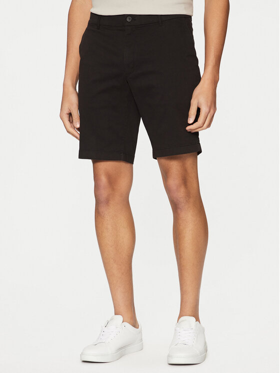 Calvin Klein Szorty materiałowe Modern Twill K10K114063 Czarny Slim Fit