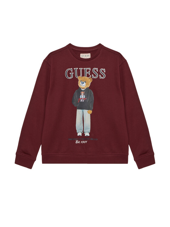 Guess Bluza L6YQ07 K4049 Bordowy Regular Fit