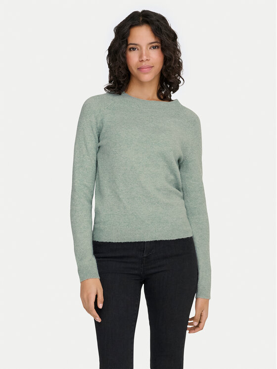 ONLY Sweter Rica 15204279 Zielony Regular Fit
