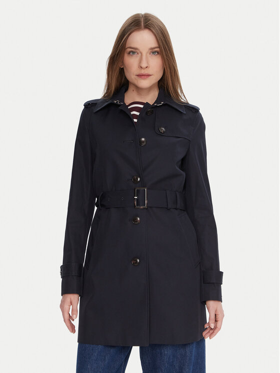 Tommy Hilfiger Trencz Heritage Single WW0WW24966 Granatowy Regular Fit