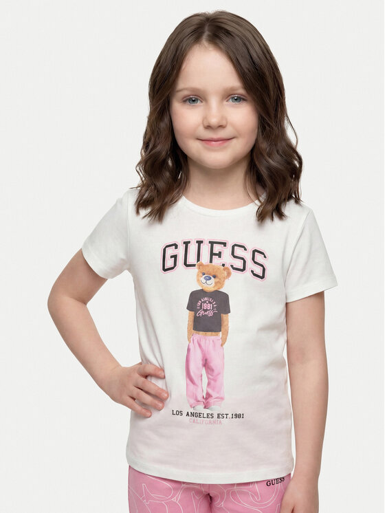 Guess T-Shirt J6YI08 K3710 Biały Regular Fit