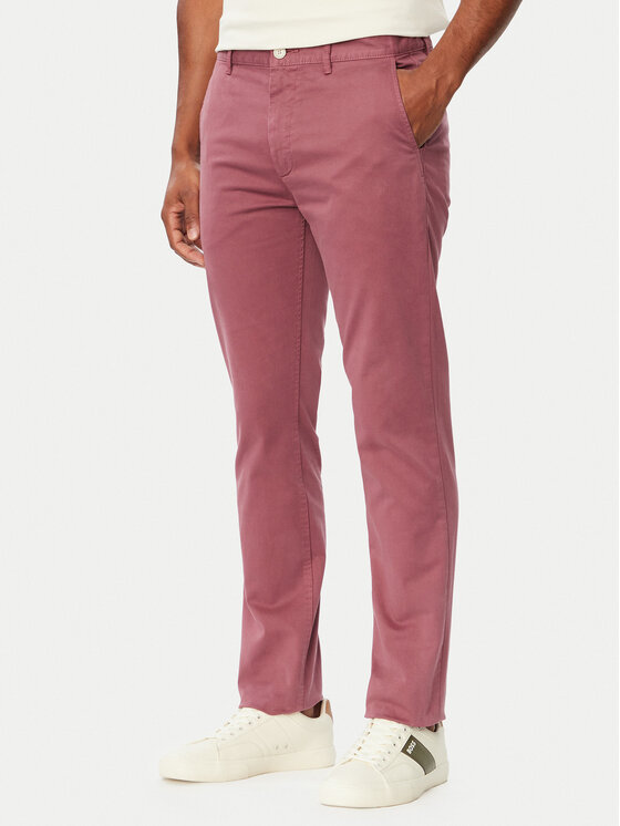BOSS Chinosy Chino_slim 50510933 Bordowy Regular Fit