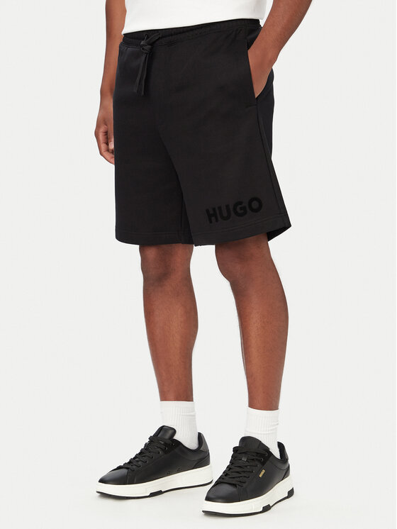 HUGO Szorty sportowe Dinkoe 50535260 Czarny Relaxed Fit