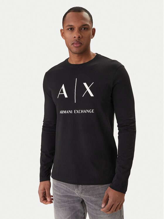 Armani Exchange Longsleeve XM002684 AF10356 UC001 Czarny Regular Fit