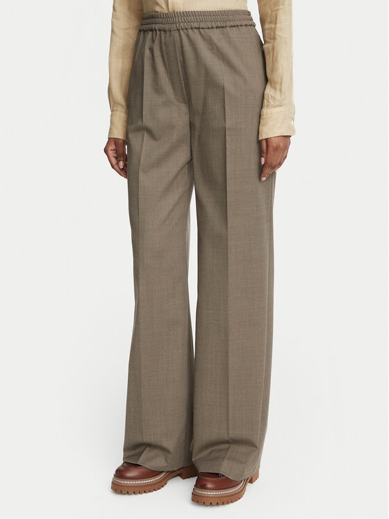 Weekend Max Mara Spodnie materiałowe Petra 2625136052 Brązowy jasny Regular Fit