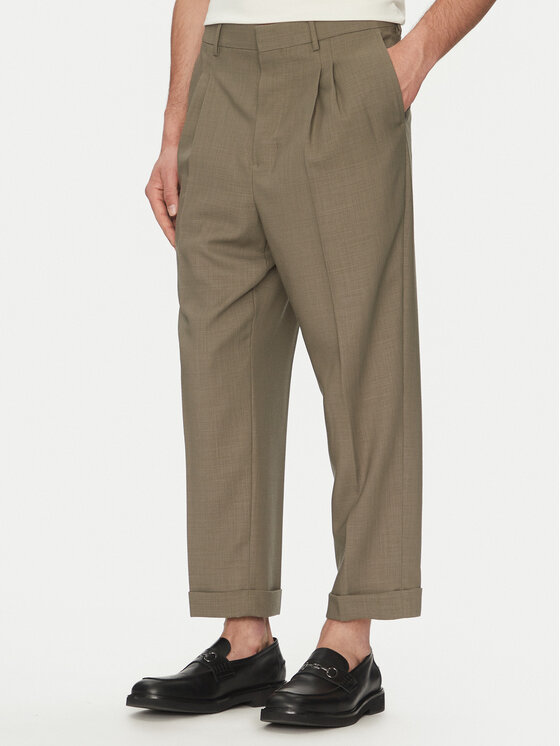 AMI Paris Chinosy HTR111.WV0066 Szary Regular Fit
