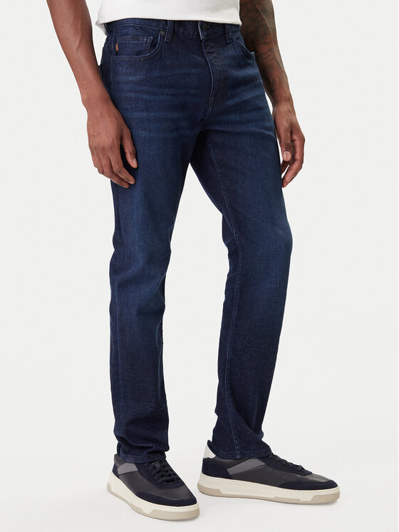 BOSS Jeansy Delaware 50553397 Granatowy Slim Fit