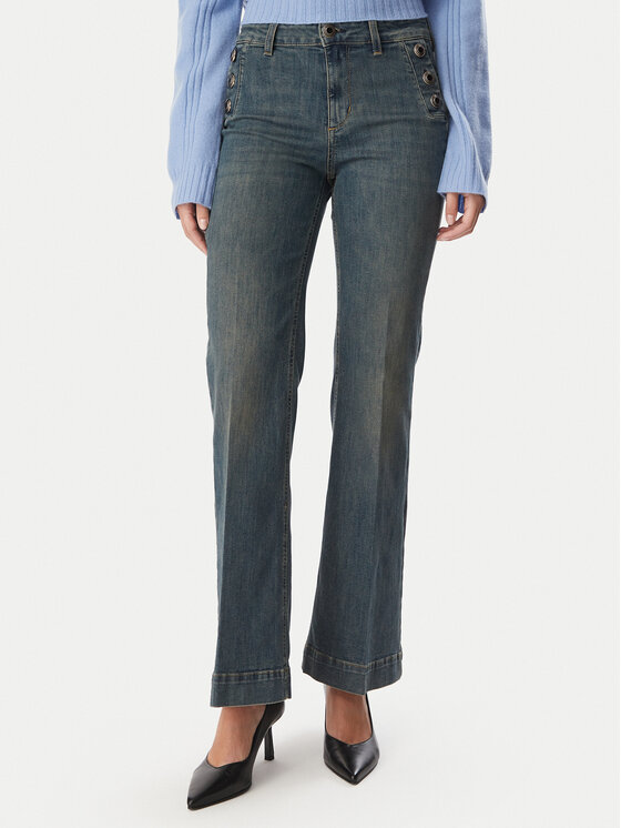 Liu Jo Jeansy UF6093 D0328 Szary Flare Fit