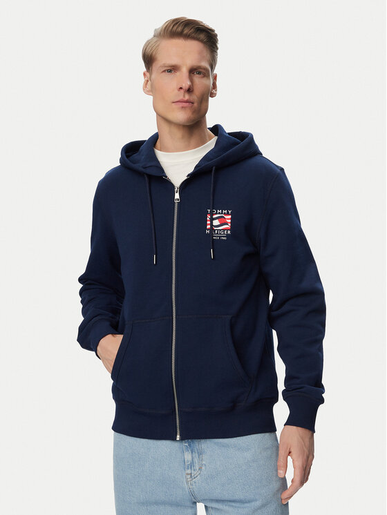 Tommy Hilfiger Bluza MW0MW43382 Granatowy Regular Fit
